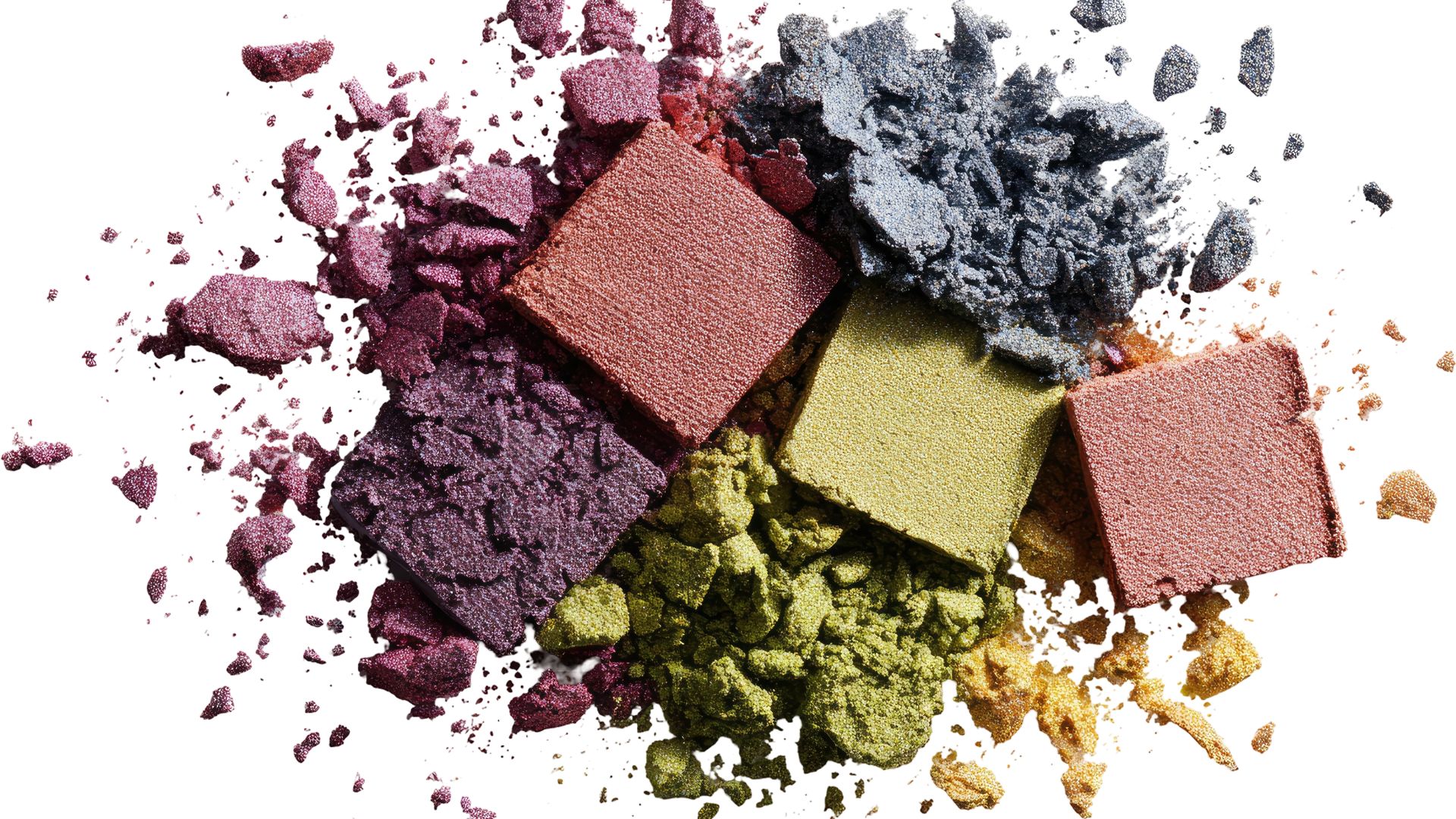 Palette di ombretti nude e luminosi