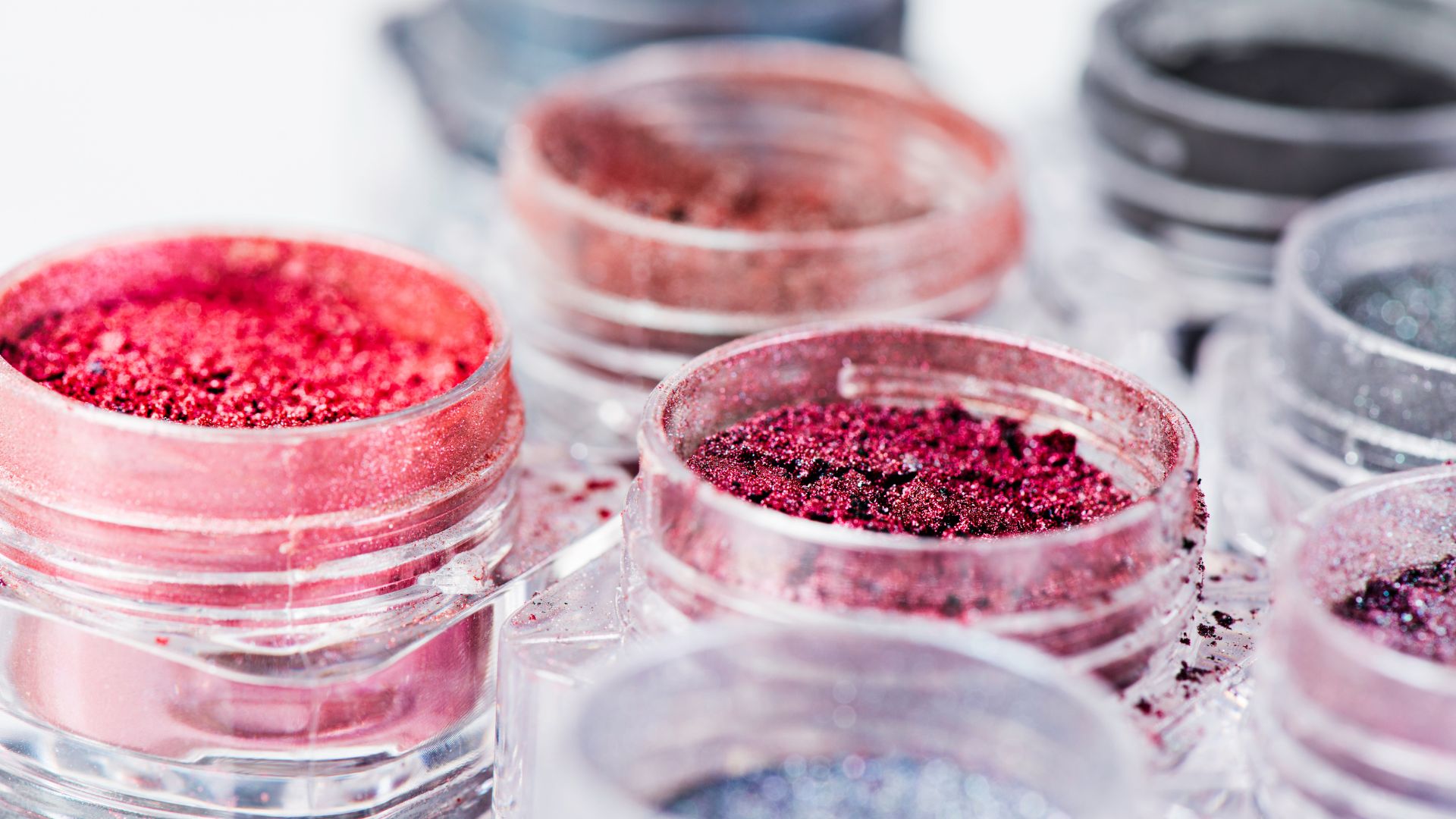 Texture di trucco minerale rosa corallo