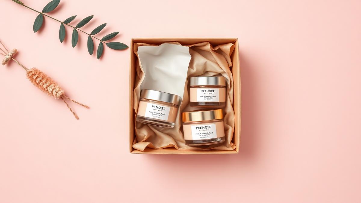 Set di maschere viso e vasetti skincare in una confezione regalo