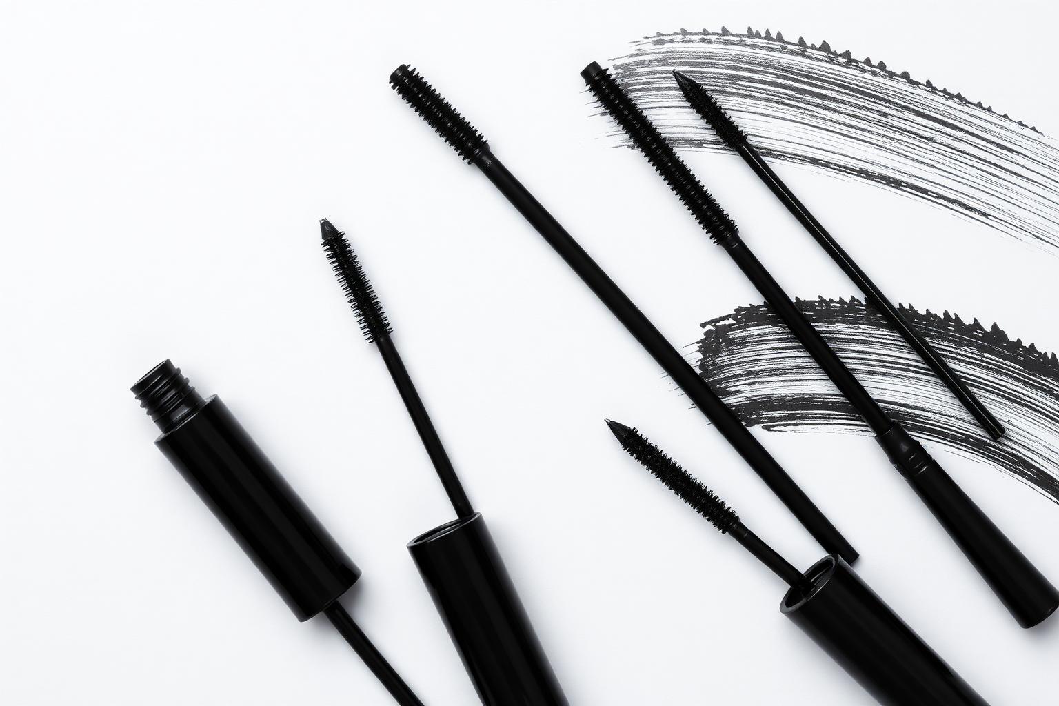 Donna che applica il mascara sulle ciglia
