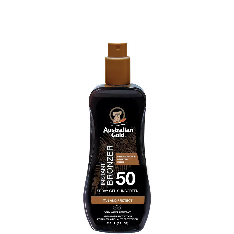 Instant Bronzer Spray Gels Sunscreen SPF 50 - 237 ML