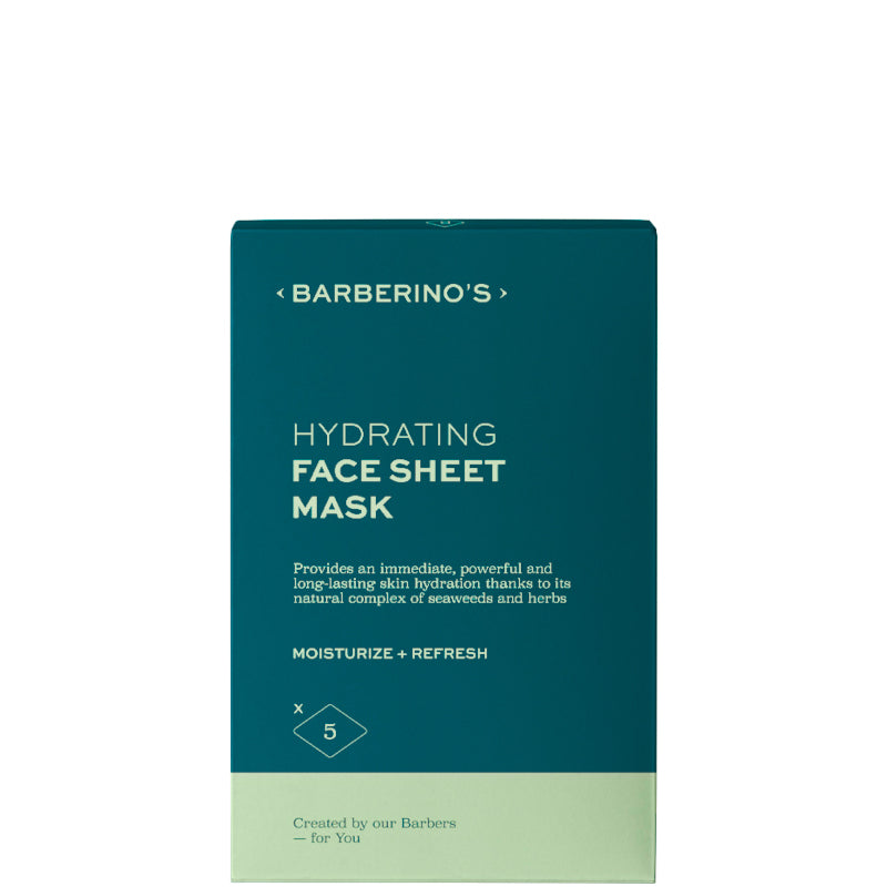 Barberino's - Hydrating Face Sheet Mask 5 maschere monouso x 28 ml - 5 maschere monouso x 28 ml