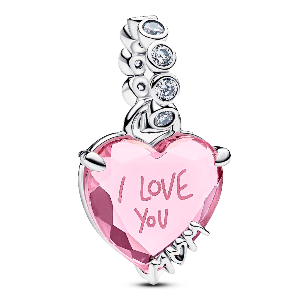 Pandora Charms Ciondolo con la scritta "Ti voglio bene, mamma"