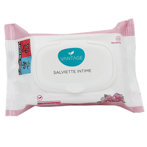 Salviette Intime Con Rosa Centifolia Igiene Delicata 20 Pz.