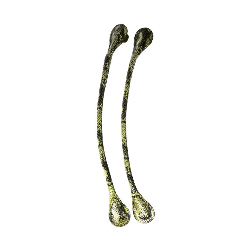 Doppio Manico in Eco-pelle Corto Snake Giallo OBHSNFS01 Colore Snake Giallo - OBHSNFS01 Colore Snake Giallo