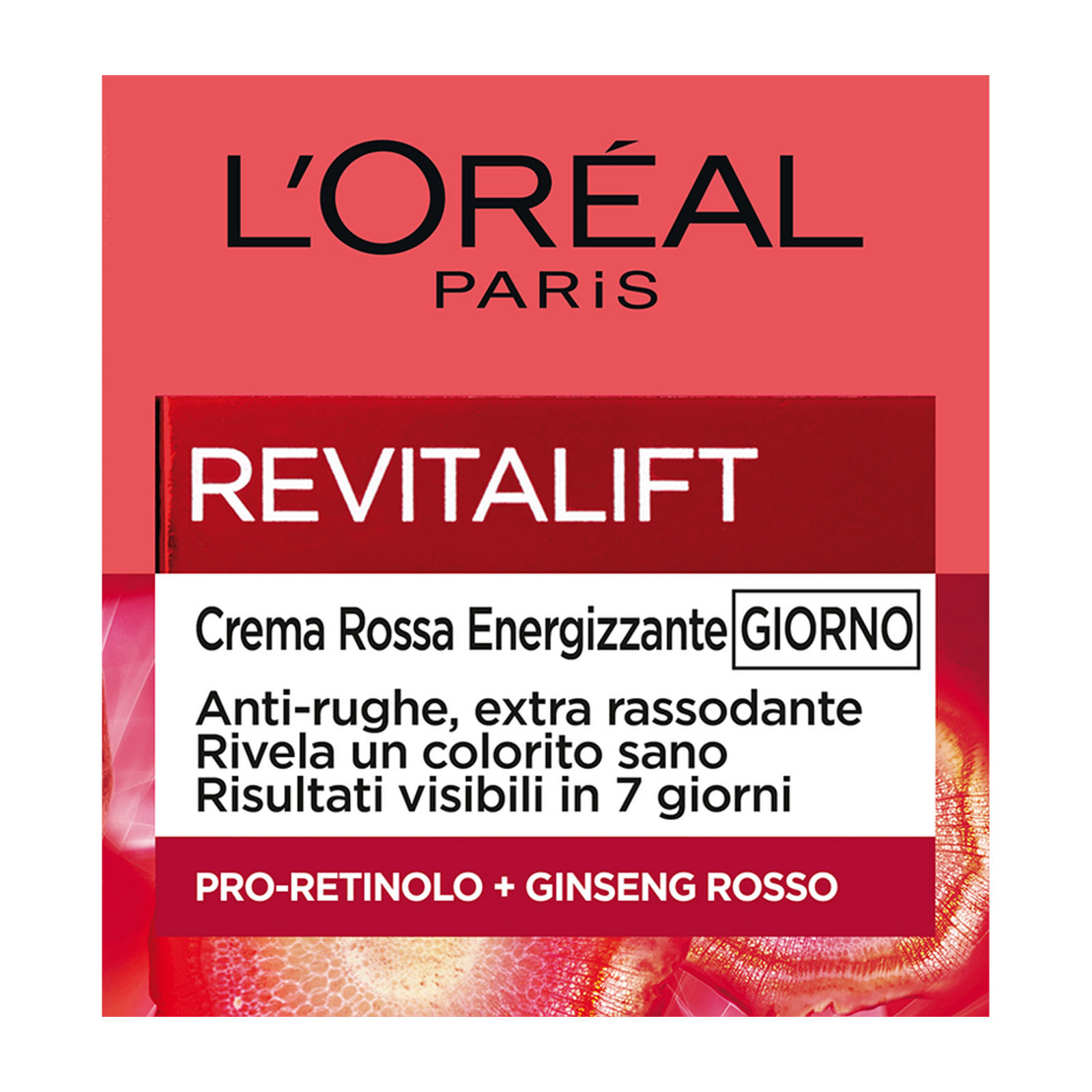 Revitalift Crema Rossa Energizzante Giorno Anti Rughe Extra Rassodante Con Ginger Rosso 50 ml