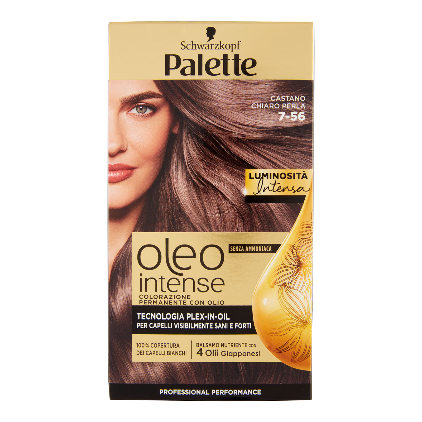 Palette Oleo Intense - Colorazione Permanente Con Oli 7-56 Castano Chiaro Perla