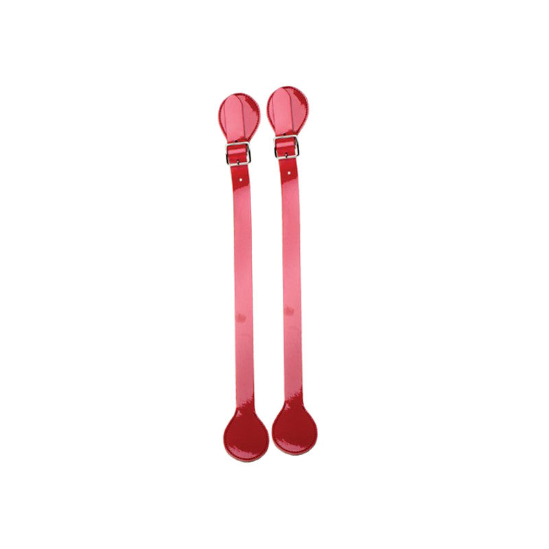 Doppio Manico in Eco-pelle Corto Vernice Con Fibbia Corallo OBHSPV06 Colore Corallo - OBHSPV06 Colore Corallo