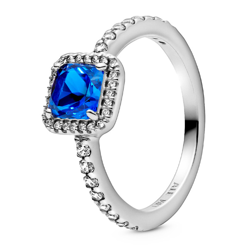 Pandora Anelli Anello in argento sterling blu di eleganza senza tempo 198863C02