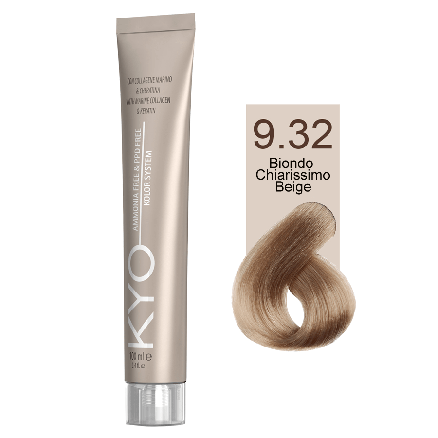 Kyo Ammonia Free e PPD Free Tinta Capelli - 9.32 Biondo Chiarissimo Beige