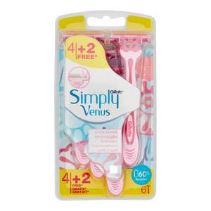 Rasoio Da Donna Usa E Getta Simply Venus - 4 Rasoi + 2 Gratis = 6 Rasoi
