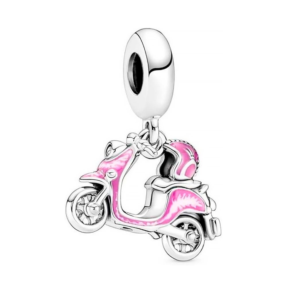 Pandora Charms Ciondolo pendente scooter moto rosa 791057C01