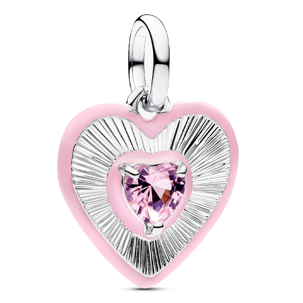 Pandora Charms Charm Medaglione Cuore Rosa Radiante 794409C01