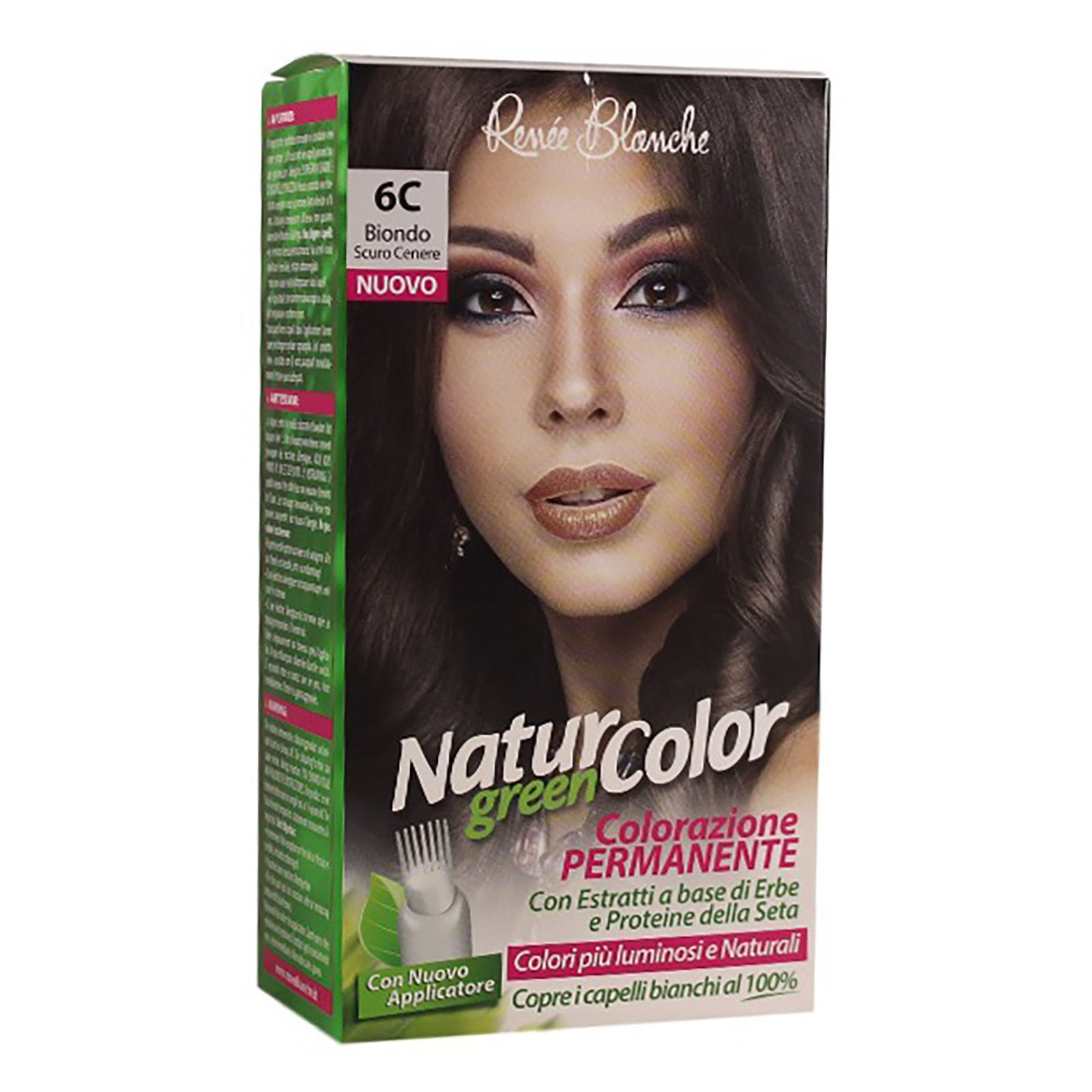 Tinta Per Capelli Colorazione Permanente Naturale Natur Color Green 6C biondo cenere scuro