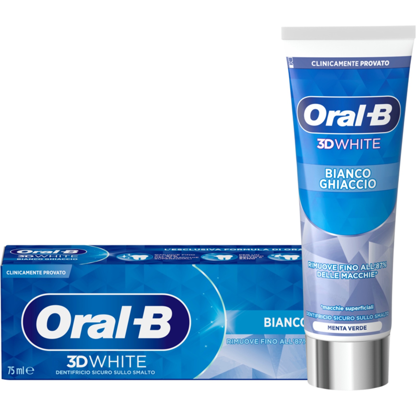 Dentifricio 3d White Bianco Ghiaccio Menta Verde 75 ml