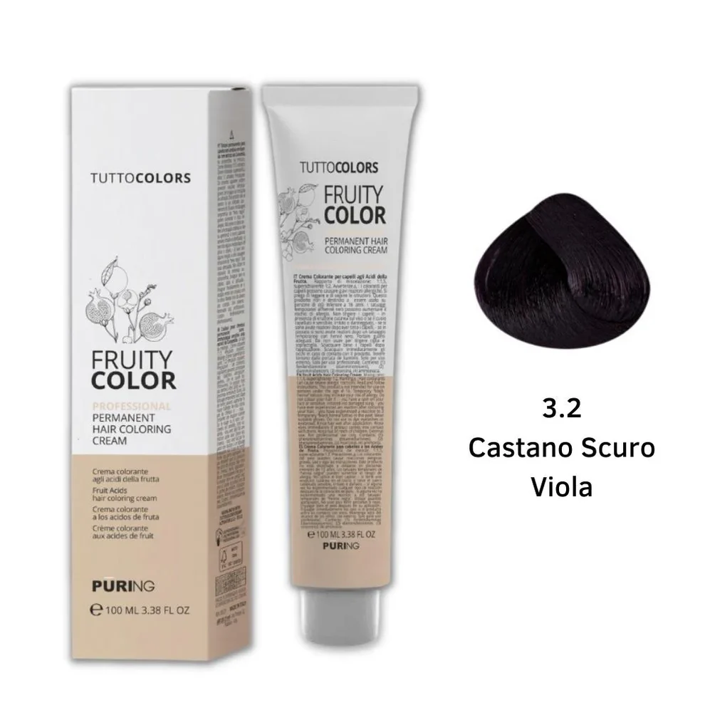 Puring - Fruity Color Tintura 3.2 Castano scuro viola