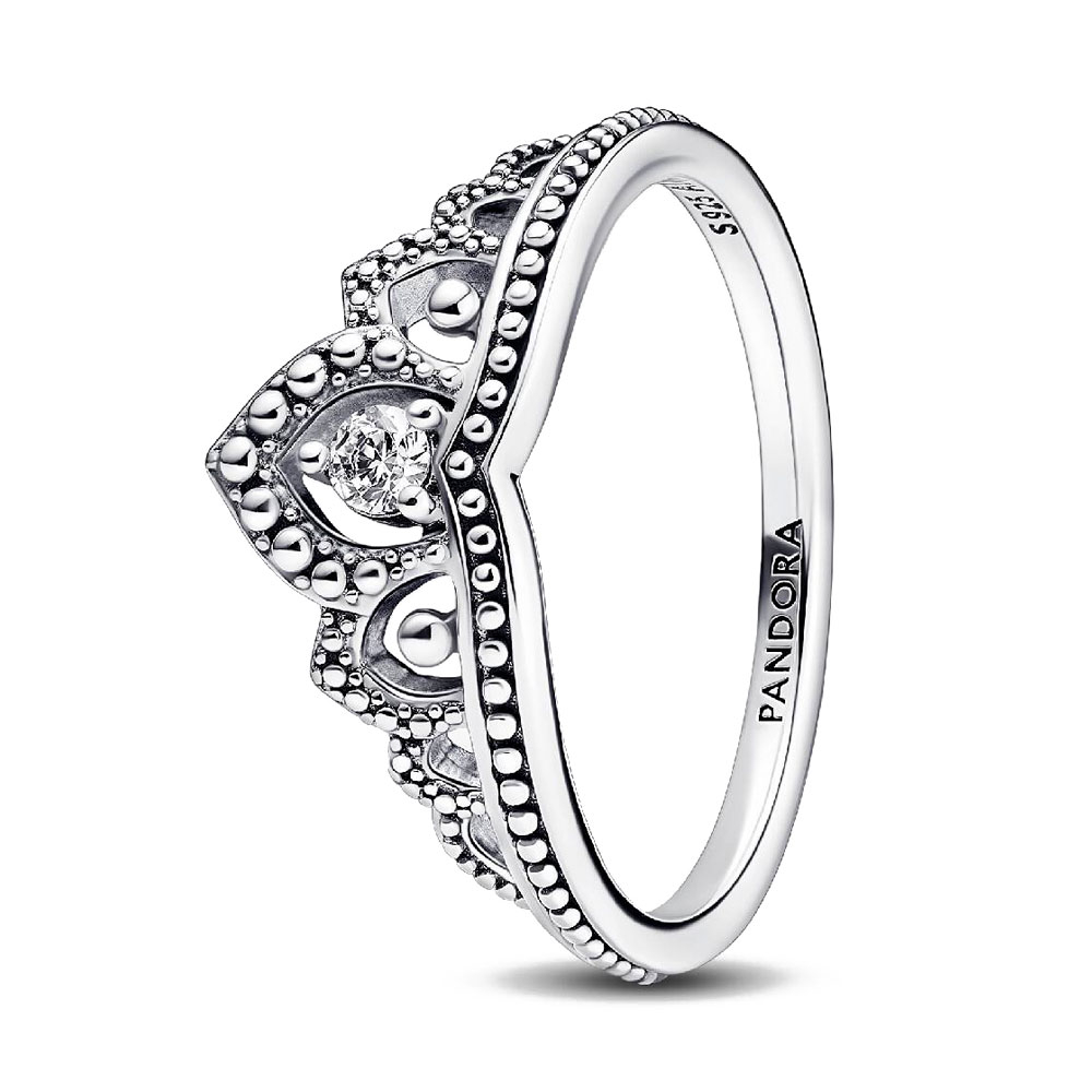 Pandora Anelli Anello con tiara di perline reali 192233C01