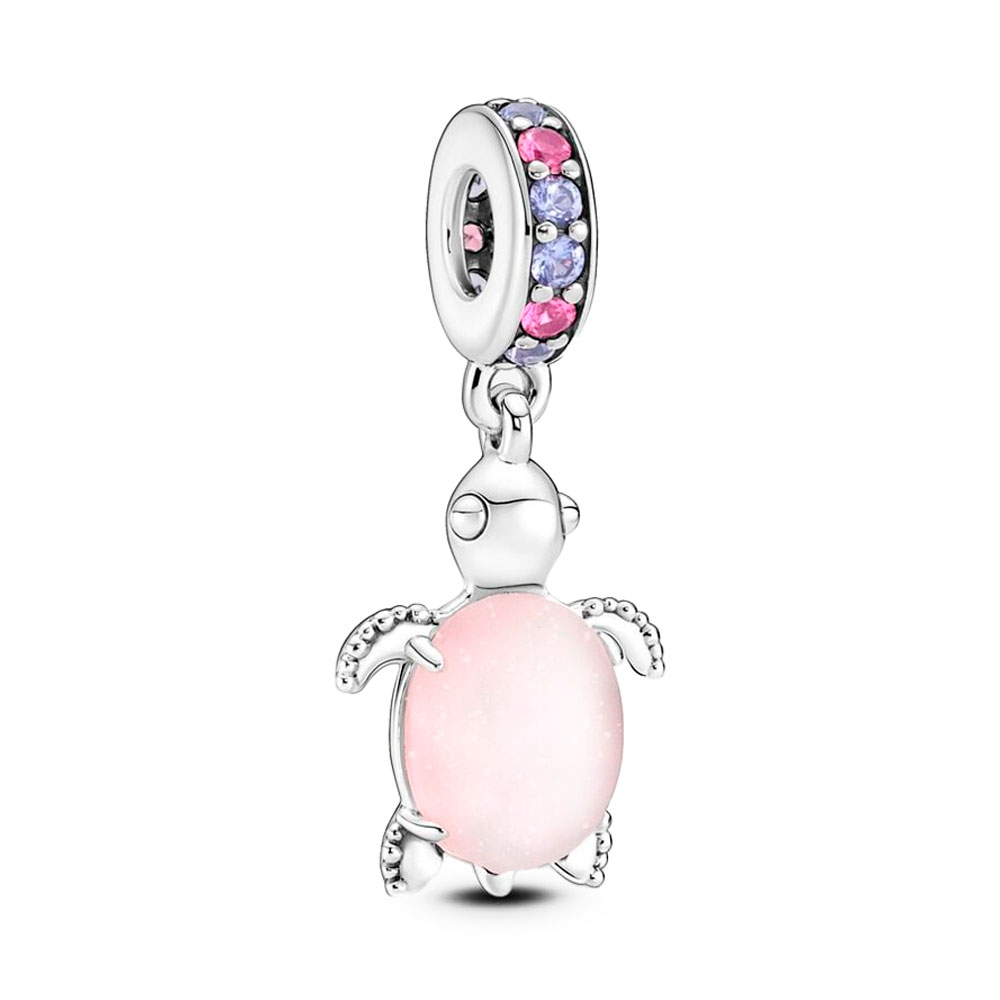 Pandora Charms CIONDOLO CON TARTARUGA MARINA IN VETRO DI MURANO ROSA 798939C02