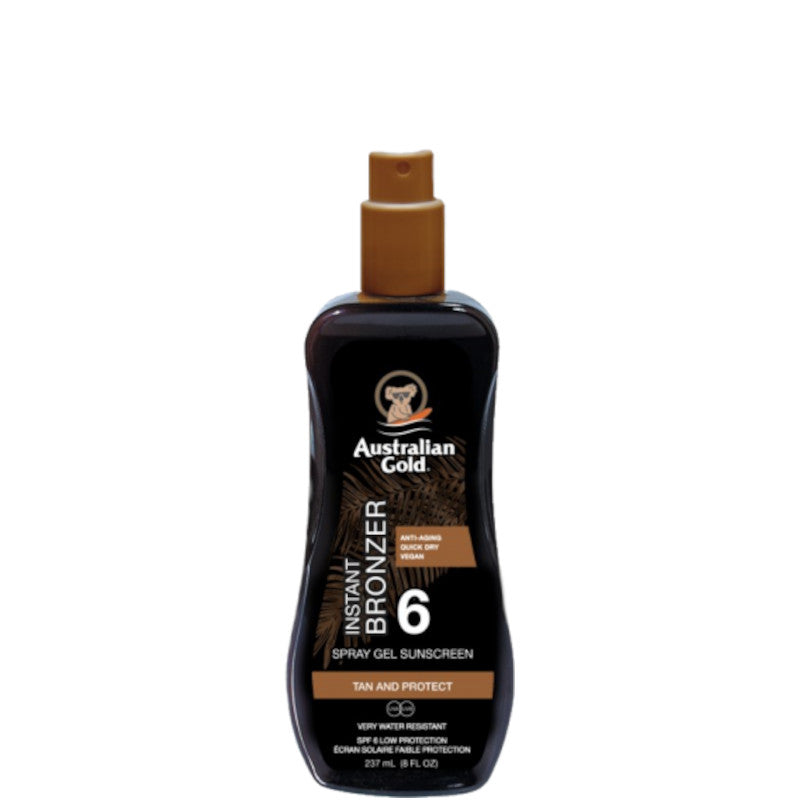 Instant Bronzer Spray Gels Sunscreen SPF 6 - 237 ML