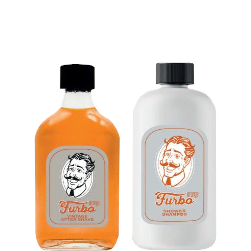 Lozione Dopobarba + Shower Shampoo Vintage Orange Confezione 200 ML Lozione Dopobarba + 500 ML - 200 ML Lozione Dopobarba + 500 ML Shower Shampoo