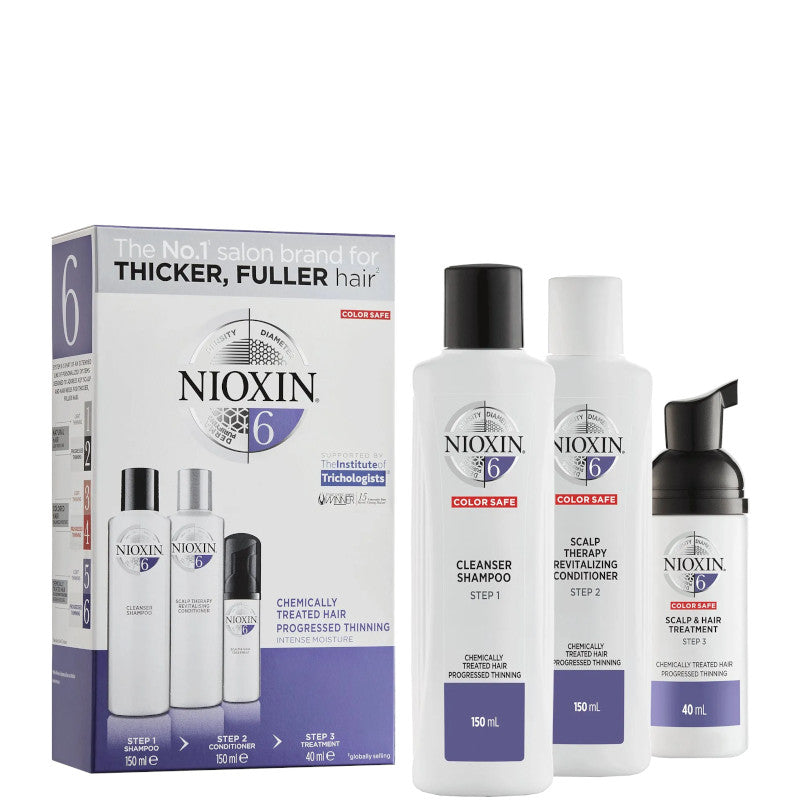 Nioxin Kit Sistema 6 - 150 ML Shampoo + 150 ML Balsamo + 40 ML Trattamento Specifico
