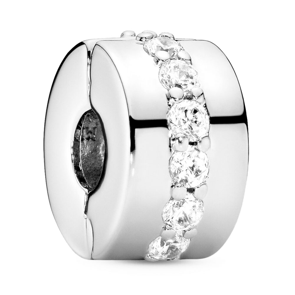 Pandora Charms CIONDOLO CON CLIP A FILA LUCIDO TRASPARENTE 791972CZ