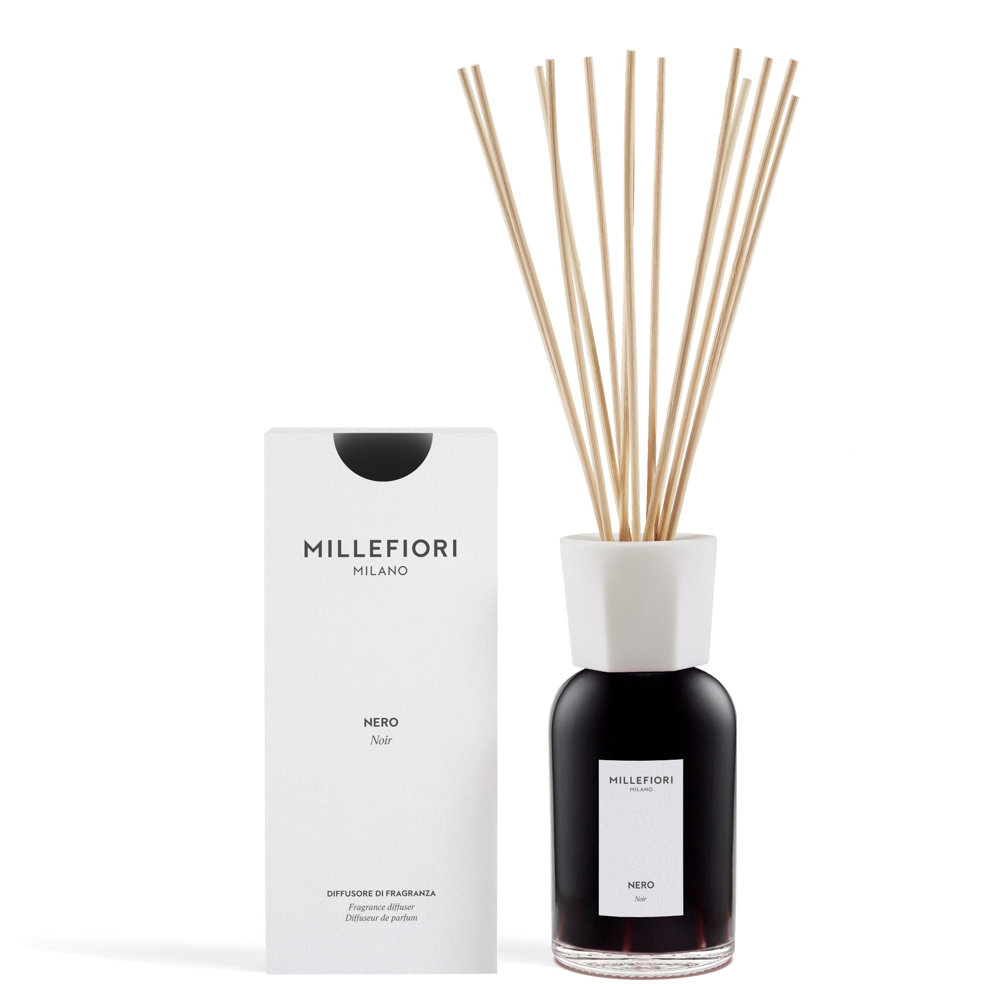 Millefiori Milano Diffusore a Bastoncini Nero - 500 ML