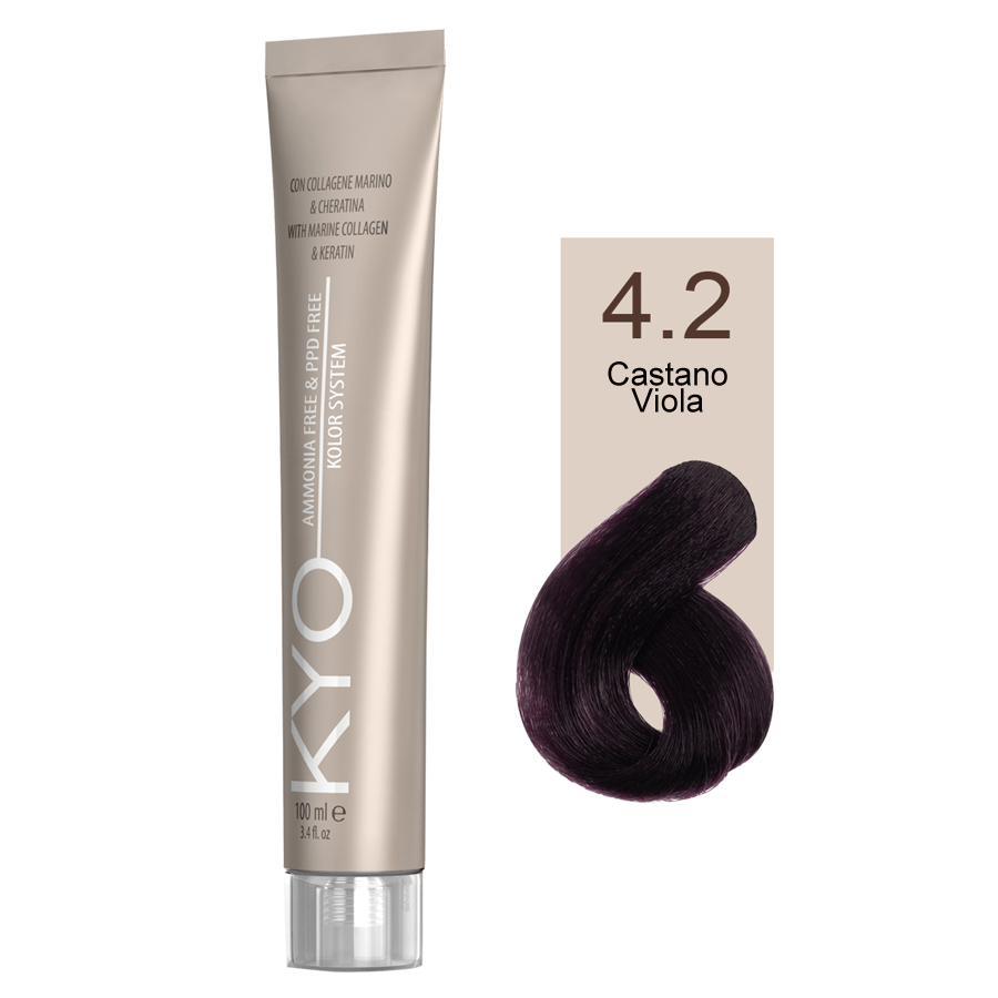 Kyo Ammonia Free e PPD Free Tinta Capelli - 4.2 Castano Viola