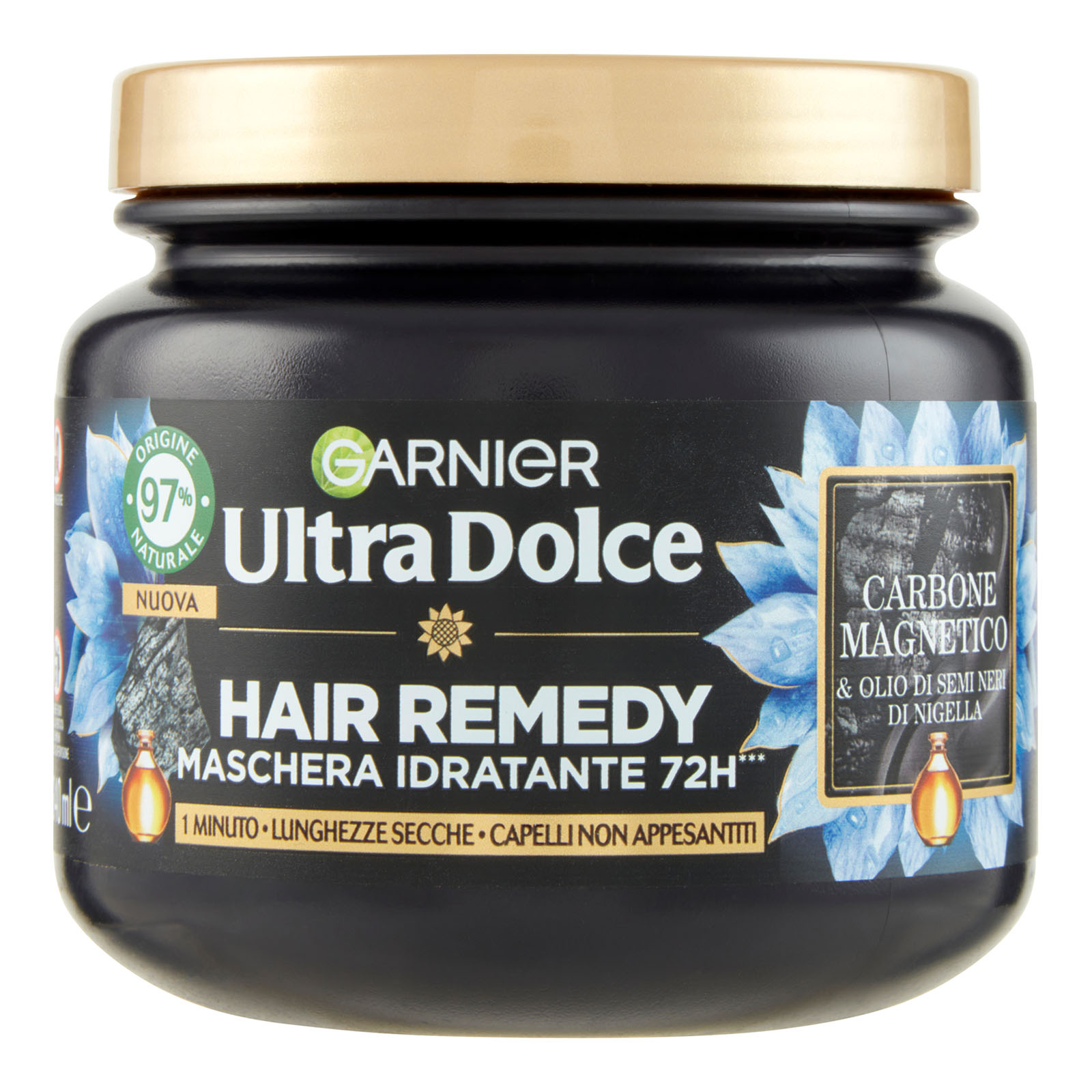 Ultra Dolce Hair Remedy Maschera Per Capelli Idratante 72h Carbone Magnetico 340 ml