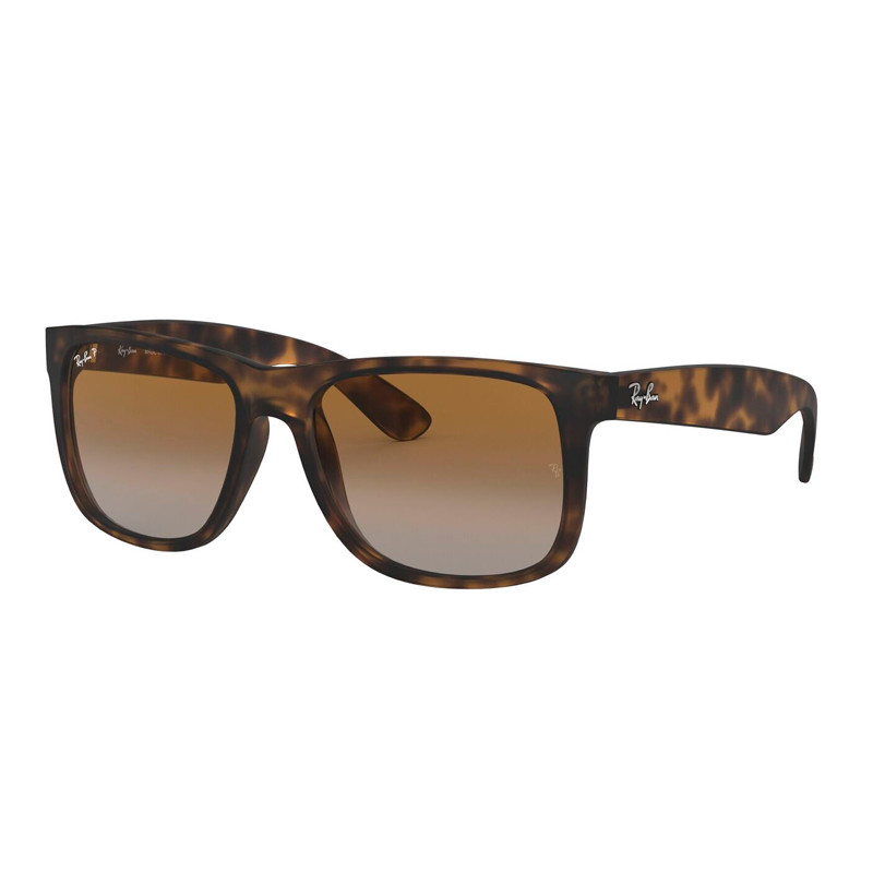 Ray-ban Occhiali da sole unisex Rb4165 justin 865/t5 havana rubber polar brown gradient