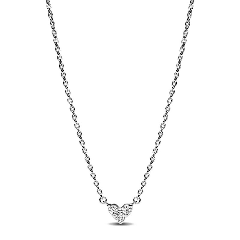 Pandora Collane Collana a cuore con tripla gemma 393014C01