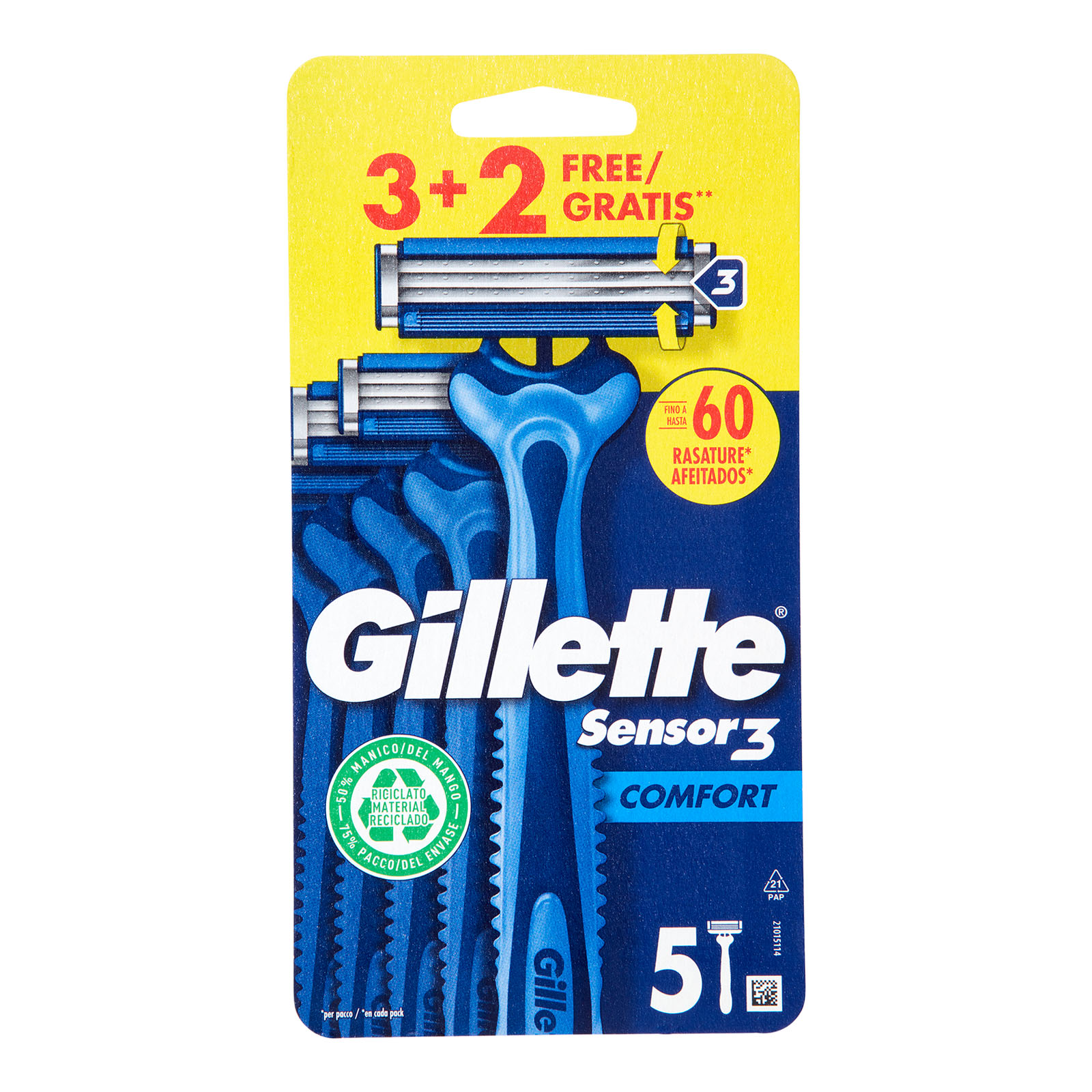 Sensor 3 Rasoio Comfort Usa&getta 3+2 Free