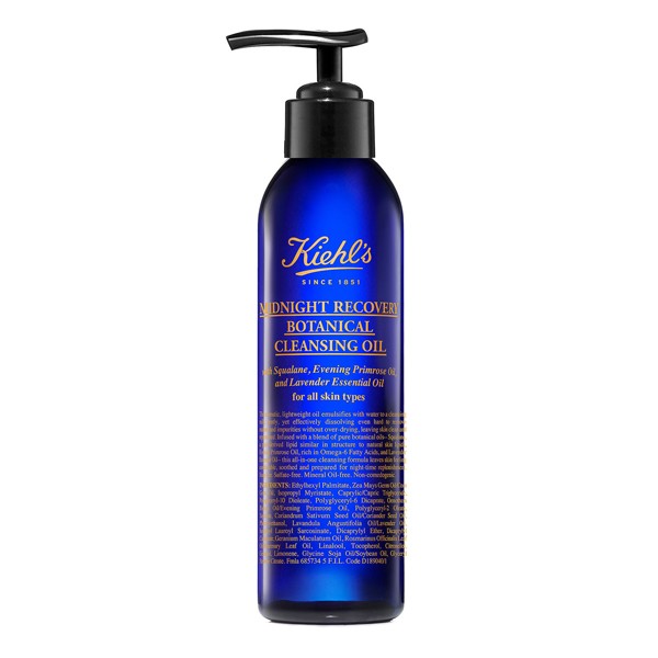 Kiehl's Detergente e detergente per il trucco Midnight Recovery Botanical Cleansing Oil Olio detergente per il viso