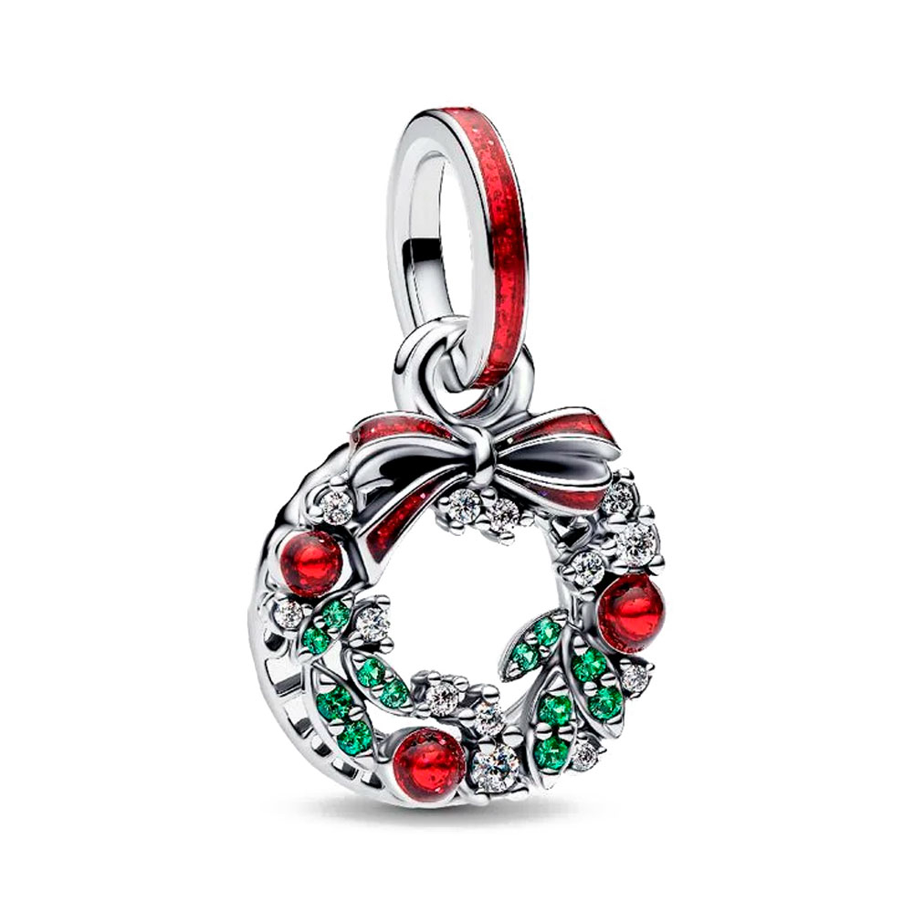 Pandora Charms Ciondolo con doppia ghirlanda di Natale 794238C01