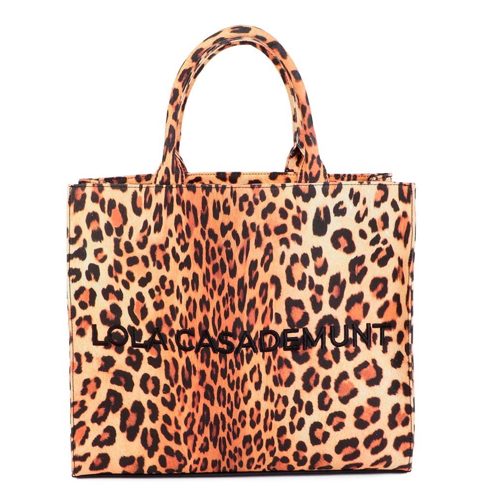 Lola Casademunt Borse da donna, articoli da toeletta e valigie BORSA IN TESSUTO LEOPARDATO