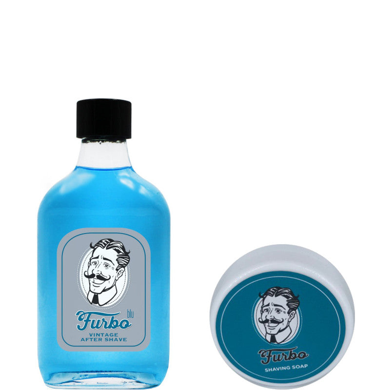 Sapone da rasatura + Lozione Dopobarba Vintage Blu Confezione - 100 ML