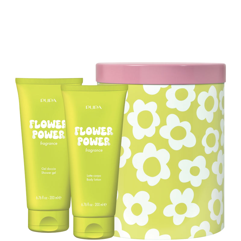 HAPPYBOX KIT 1 FLOWER POWER 200 ML Latte Corpo + 200 ML Gel Doccia - 200 ML Latte Corpo + 200 ML Gel Doccia