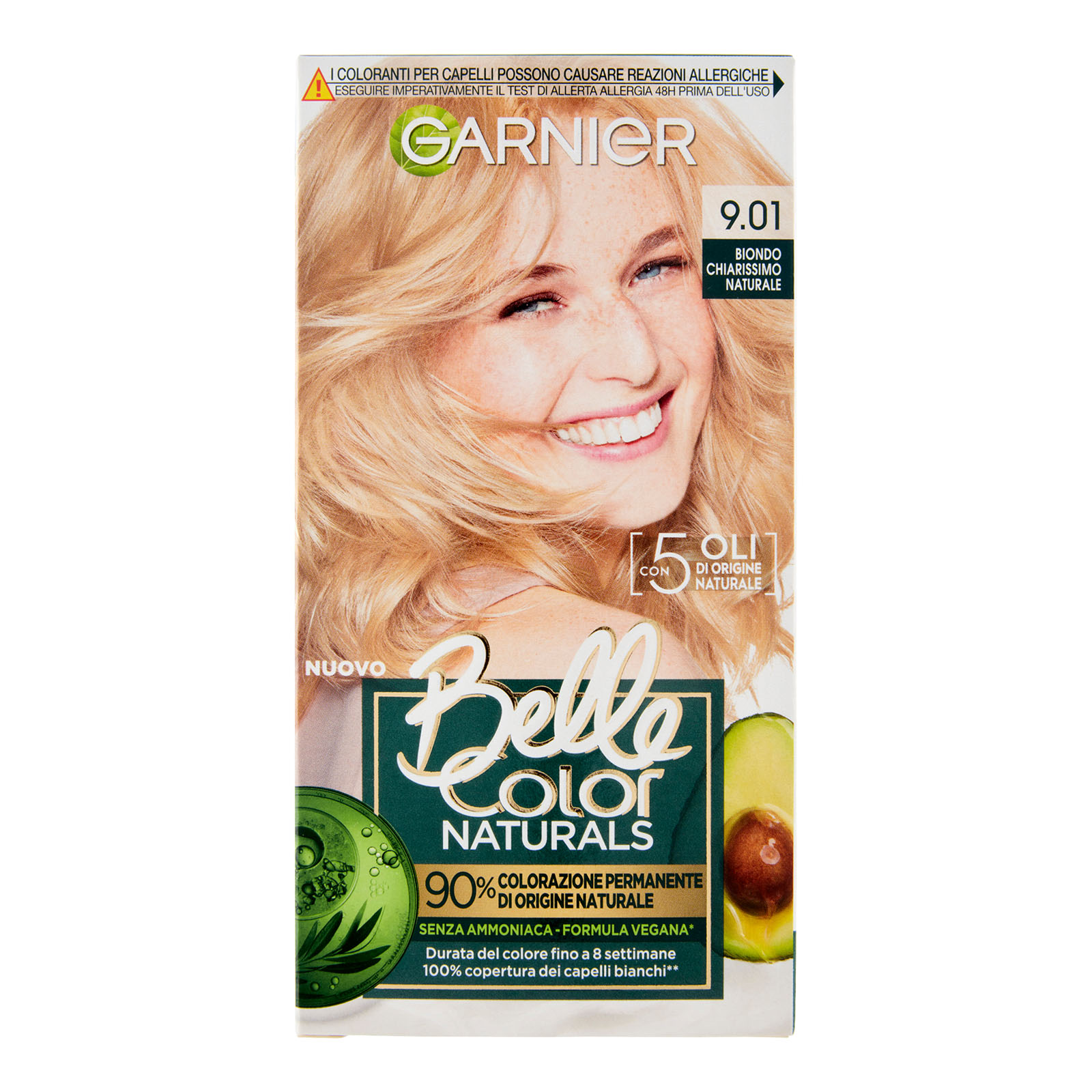 Belle Color Naturals, Colorazione Permanente Senza Ammoniaca Biondo Chiarissimo Naturale 8.11