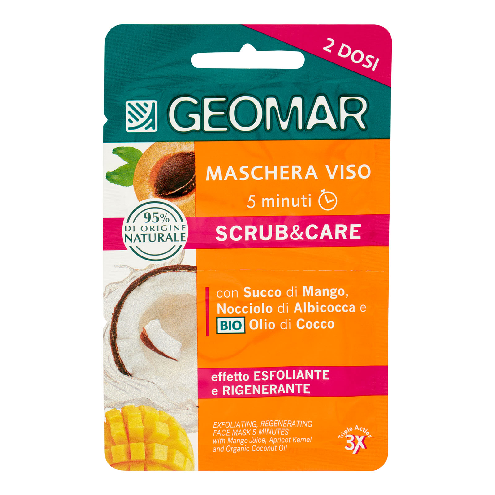 Maschera Viso 5 Minuti Scrub&care 2 X 7,5 Ml 15 ml