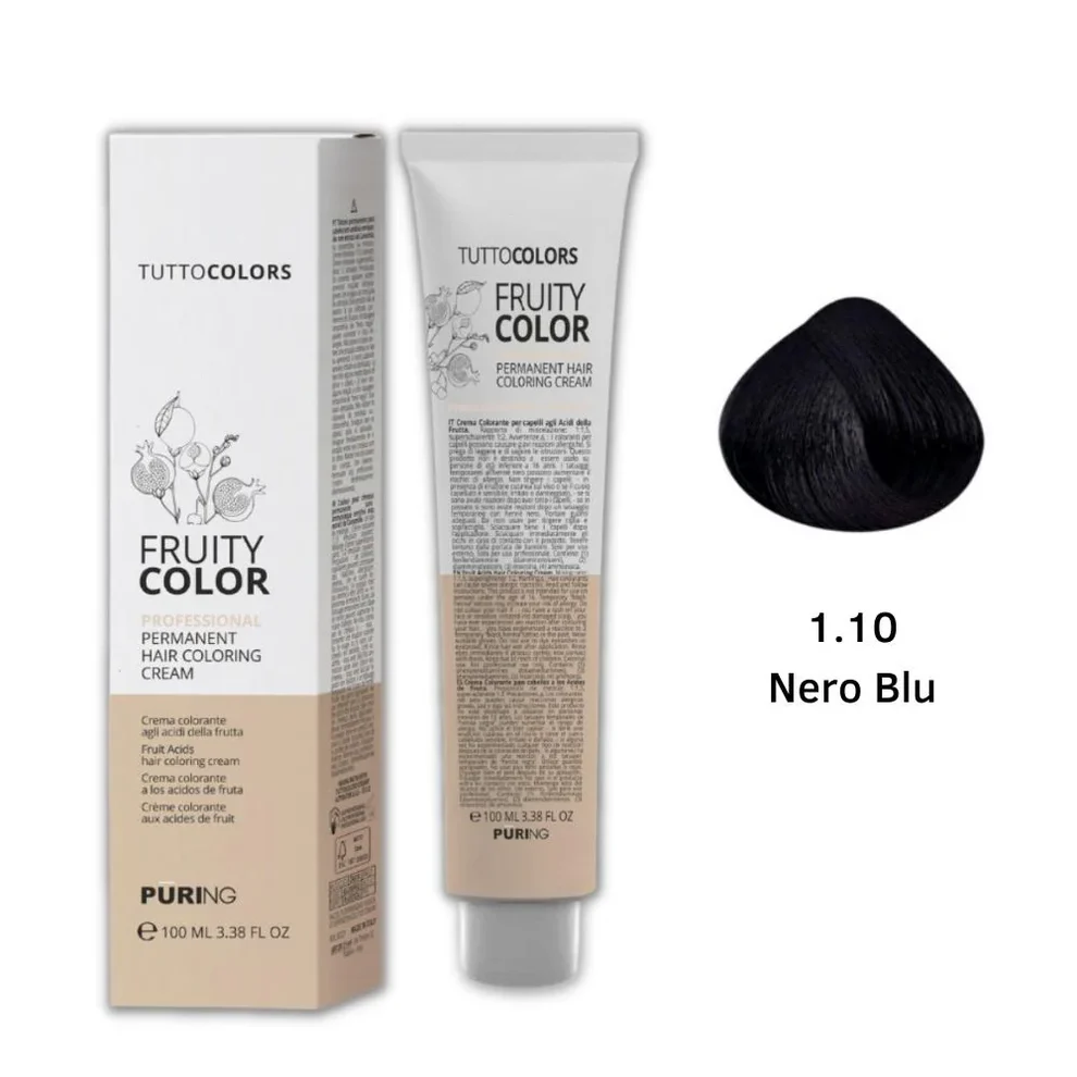 Puring - Fruity Color Tintura 1.10 Nero blu
