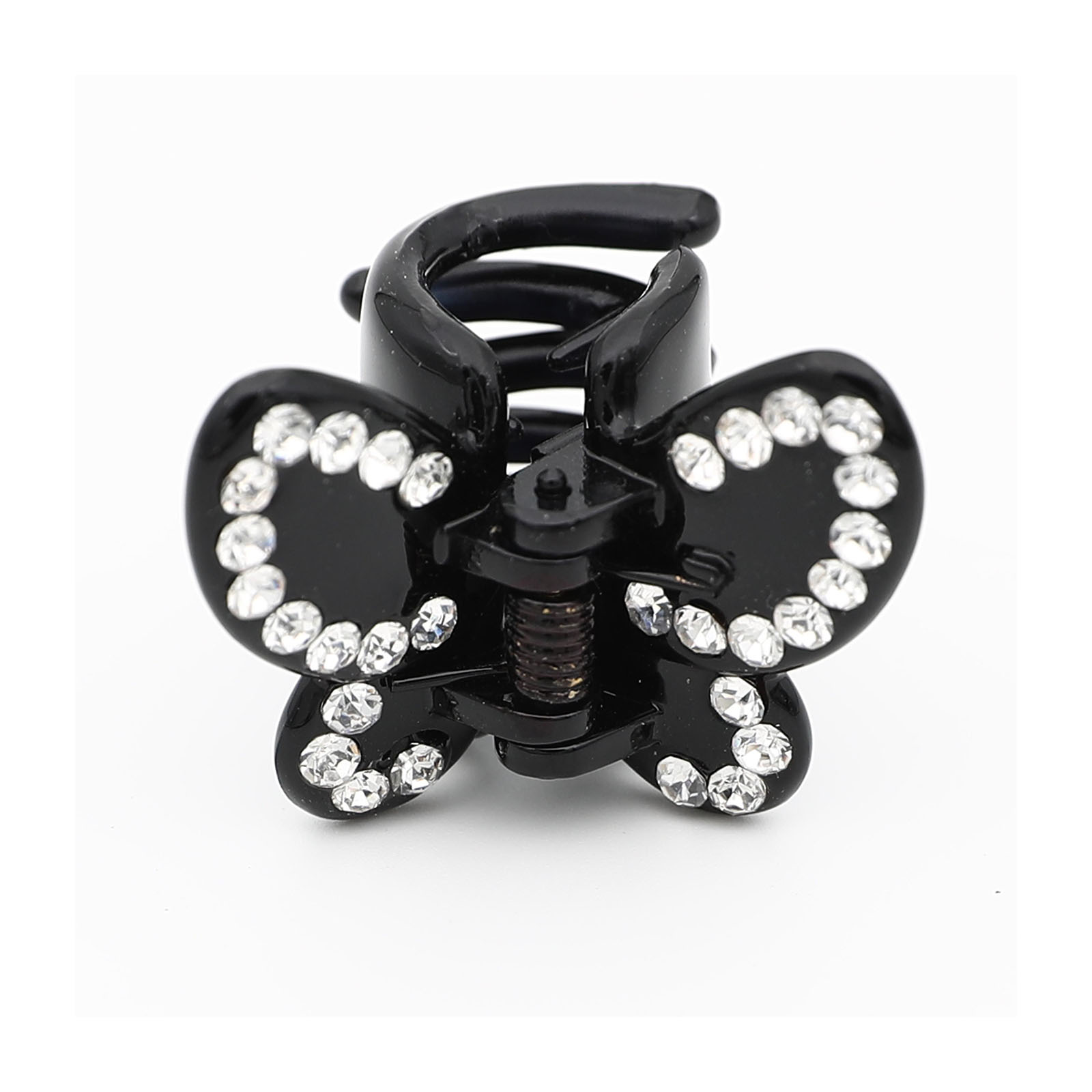 Pinza Con Strass Nero