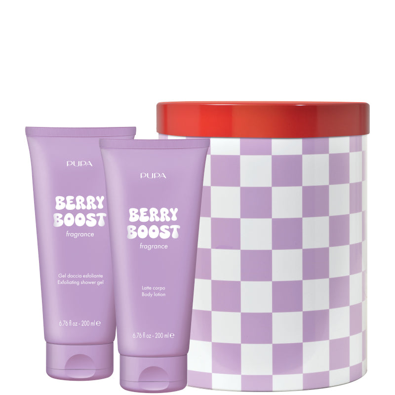 HAPPYBOX KIT 2 BERRY BOOST 200 ML Gel Esfoliante Corpo + 200 ML Latte Corpo - 200 ML Gel Esfoliante Corpo + 200 ML Latte Corpo