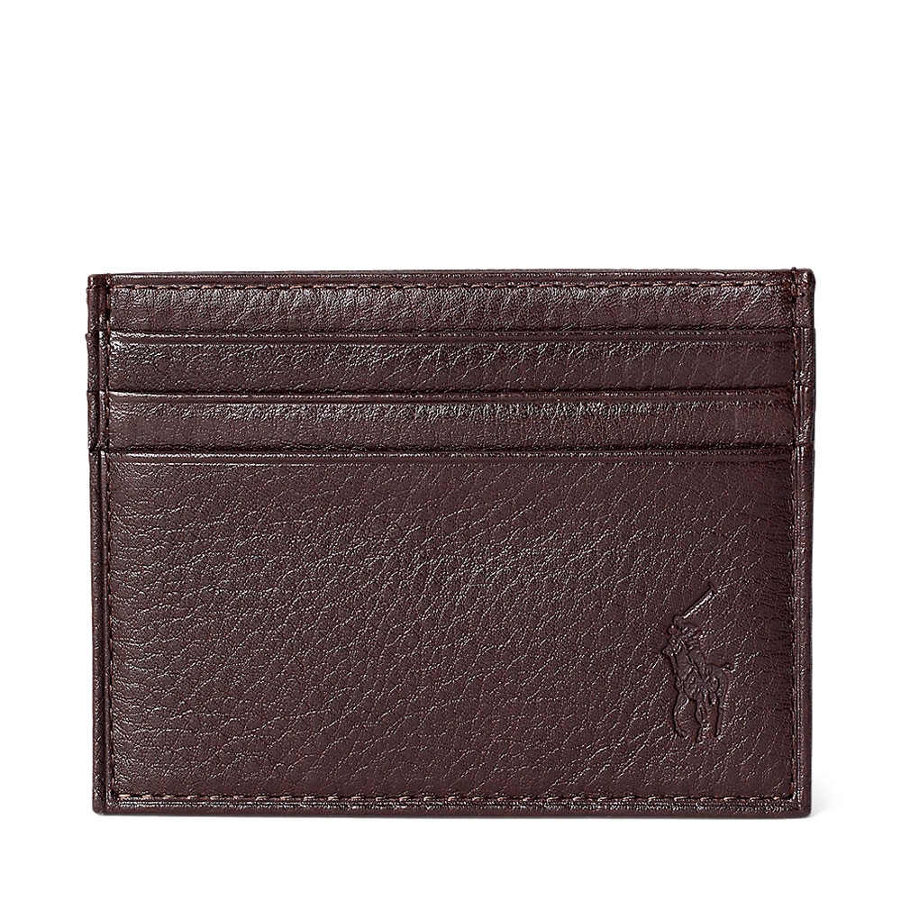 Ralph Lauren Bags Portafogli e portamonete da uomo PORTA CARTE IN PELLE GRANATA