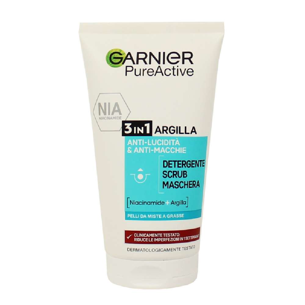 Garnier Pure Active 3 in 1 Argilla Anti Macchia - 150 ml