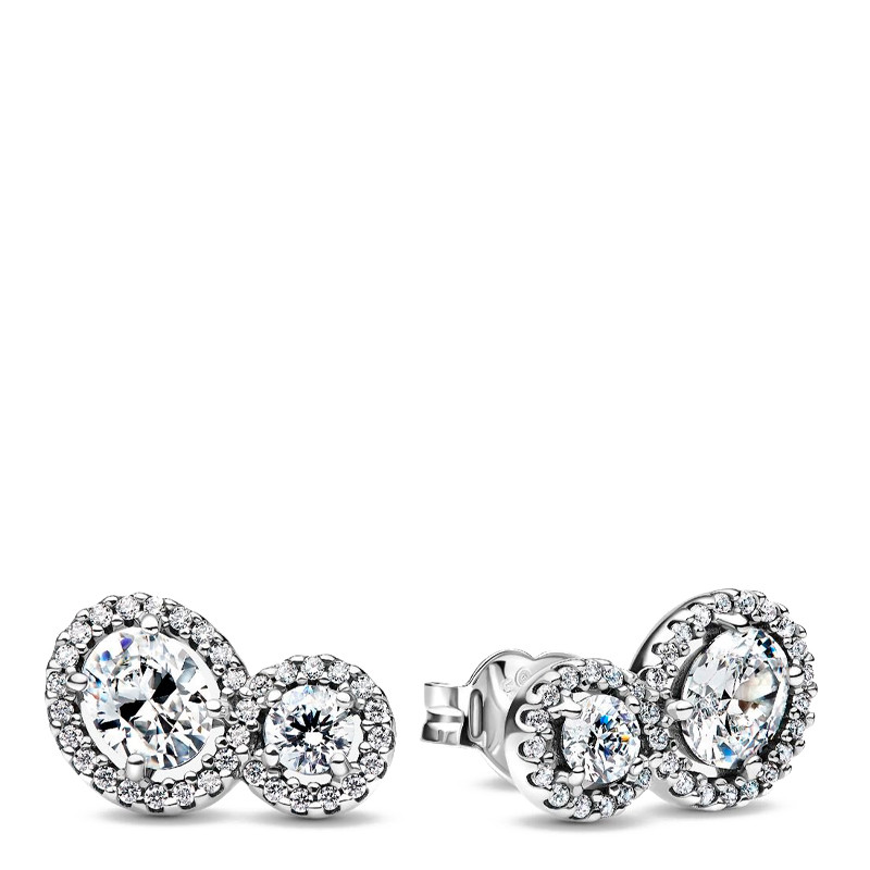 Pandora Orecchini Halo and Hug Stud Earrings 293774C01