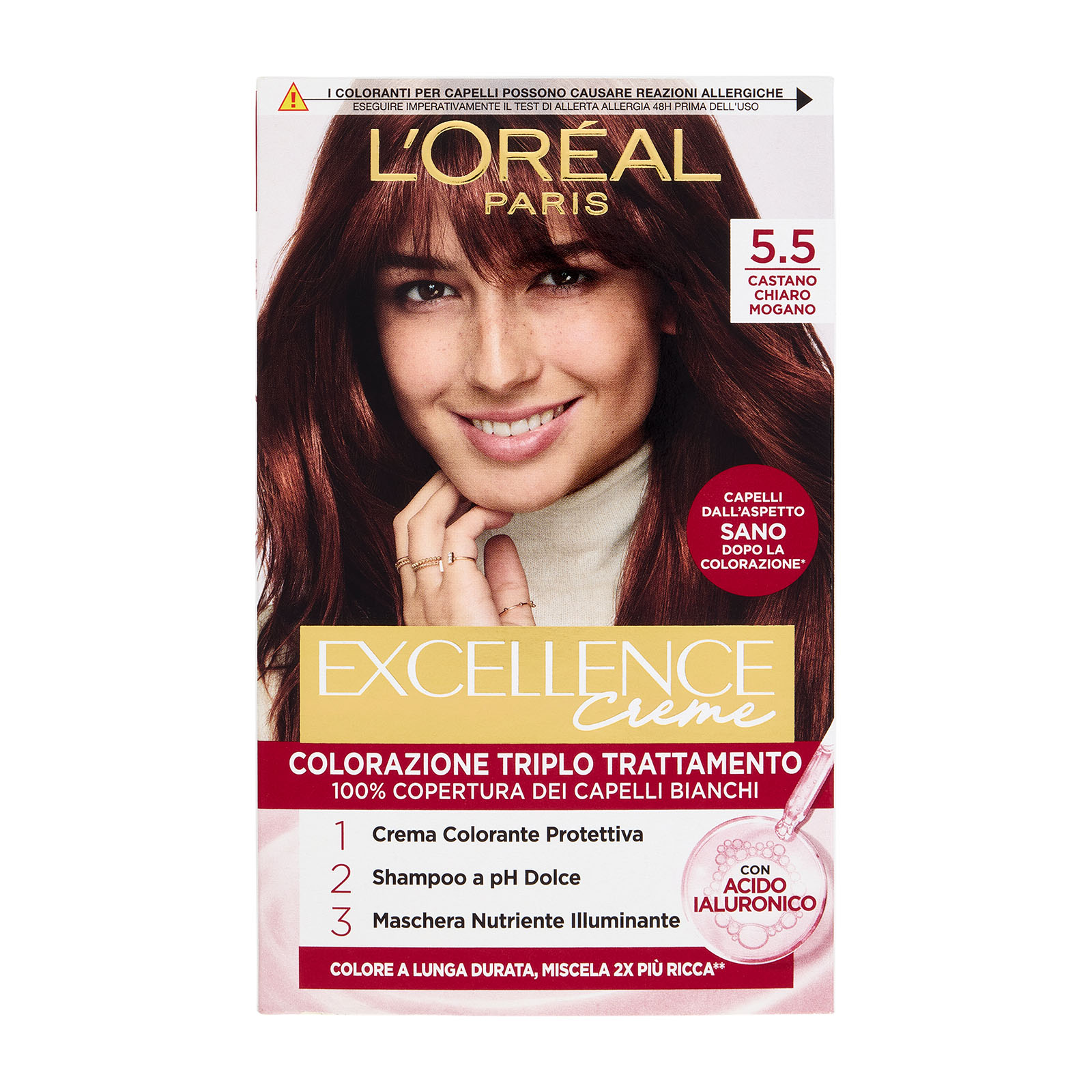 Excellence Colorazione Triplo Trattamento Castano chiaro mogano 5.5