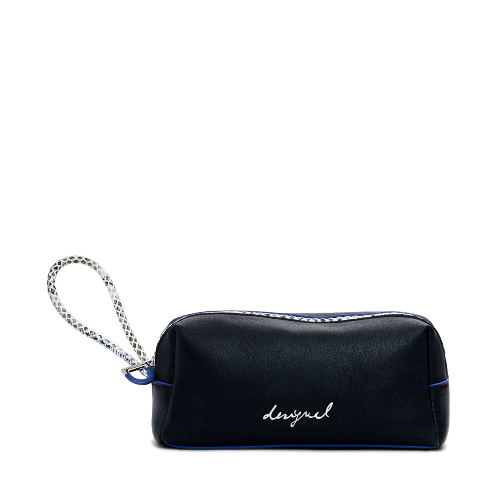 Desigual Borse da donna, articoli da toeletta e valigie Beauty case medio effetto pelle a contrasto
