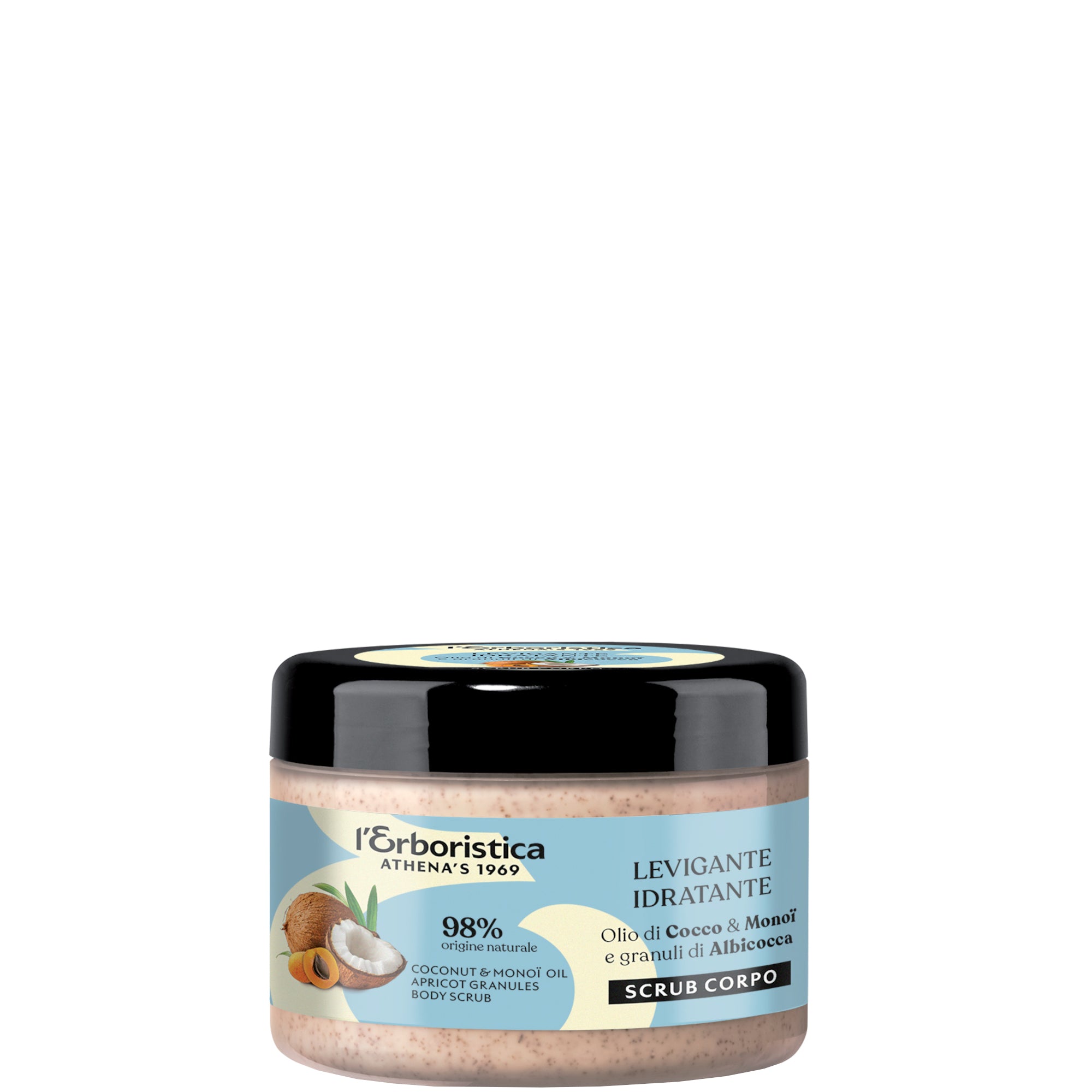 L'Erboristica Olio di Cocco e Monoï e granuli di Albicocca Scrub Corpo - 200 ML