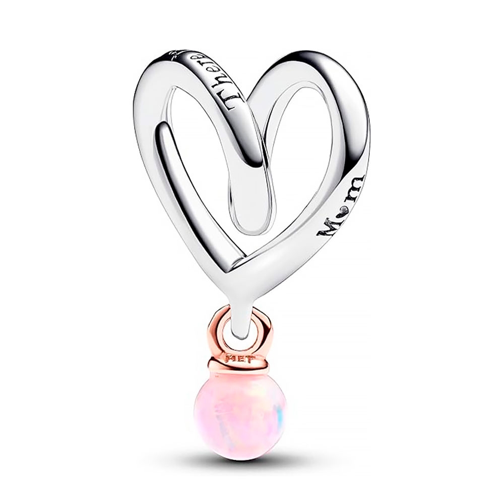 Pandora Charms Ciondolo a cuore avvolto bicolore 783242C01