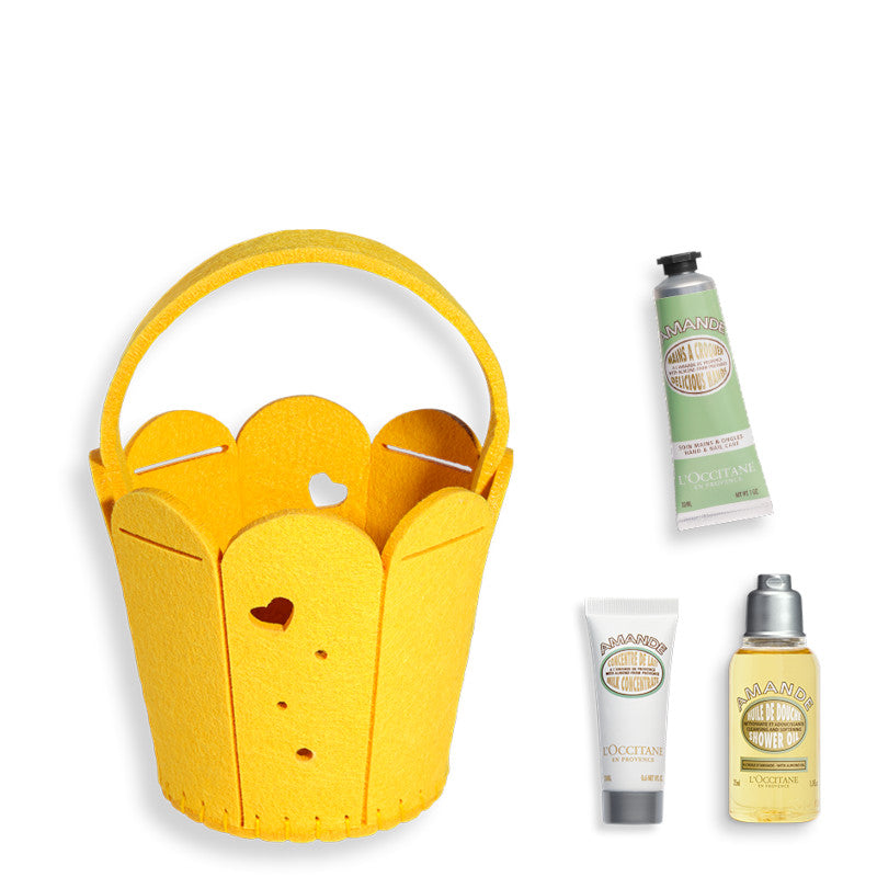 Almond - Basket 35 ML Olio Doccia Corpo + 20 ML Crema Corpo + 30 ML Crema Mani* - 35 ML Olio Doccia Corpo + 20 ML Crema Corpo + 30 ML Crema Mani*